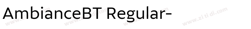 AmbianceBT Regular字体转换